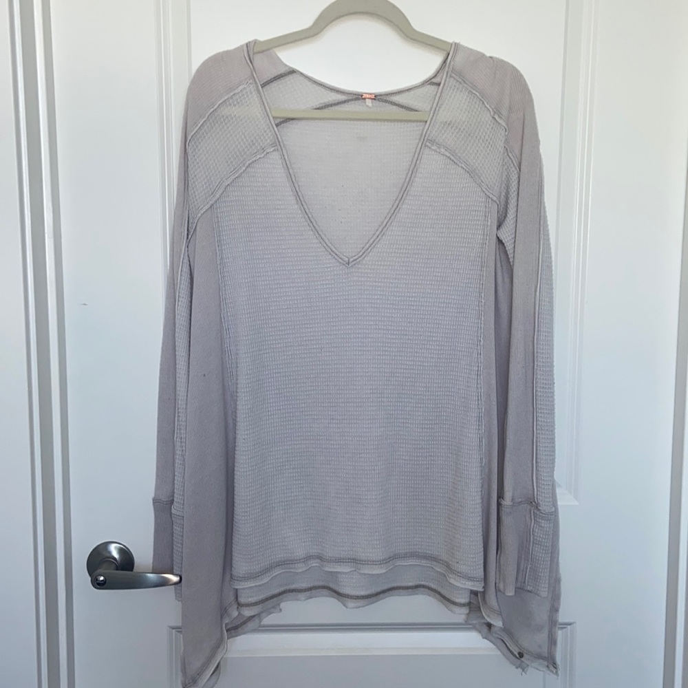 Free People Nude Thermal Top
